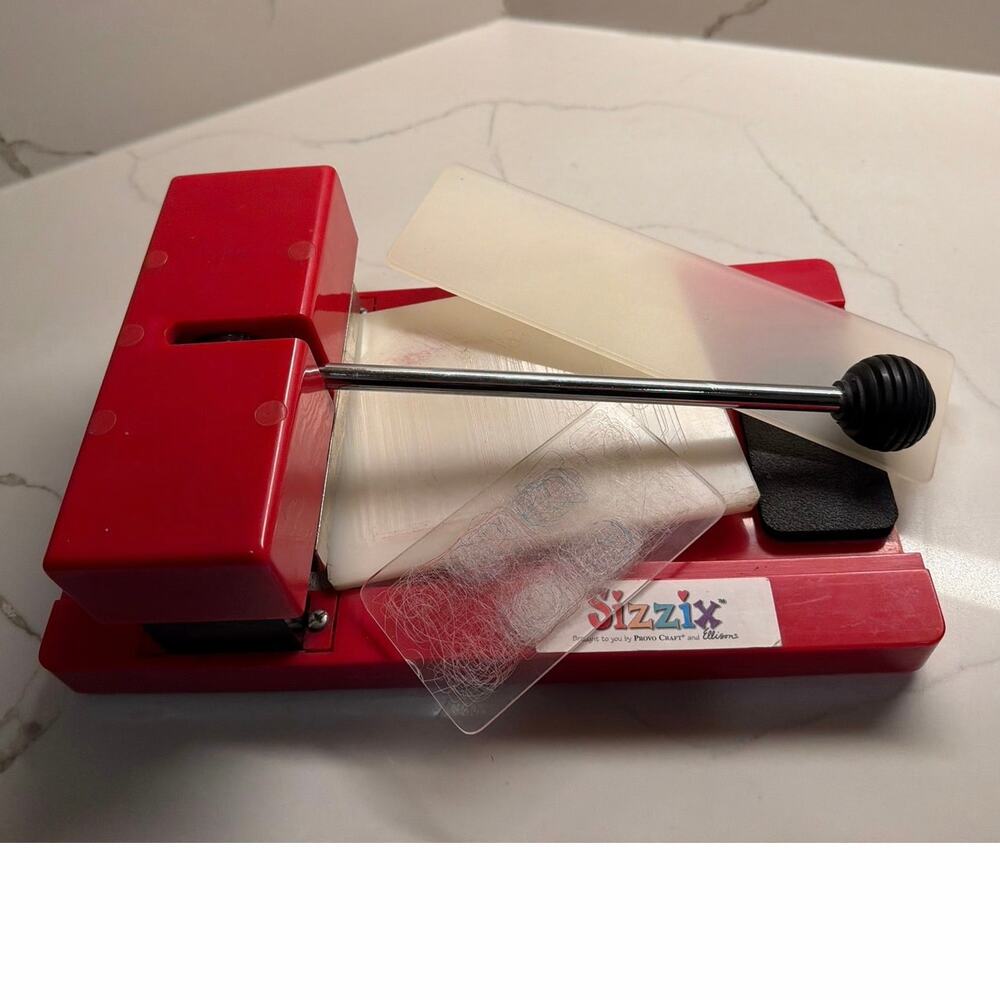 Sizzix Original Red Personal Die-Cutter Press Machine with 3 Cutting Mats